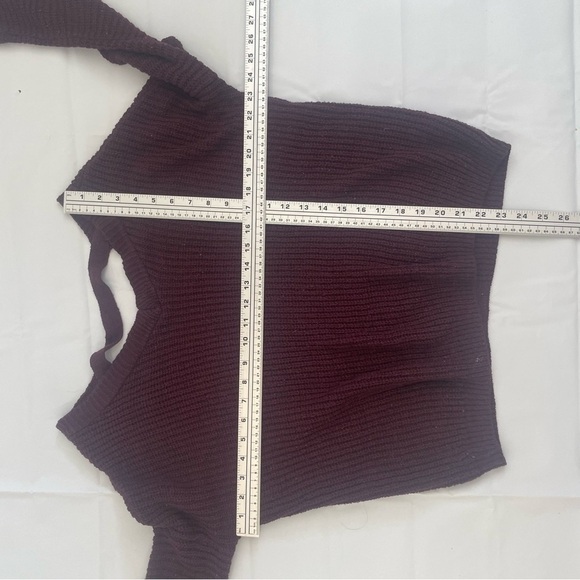 ๐ Streetwear Society Burgundy Knit Sweater โ Womenโs Small ๐ - Picture 9 of 9